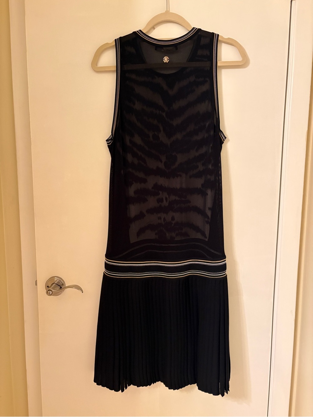 Roberto Cavalli Black & Cream Patterned Dress and Cardigan - Picture 3 of 12